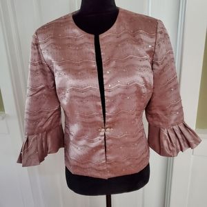Evening jacket | Bolero | Blush pink | sequined